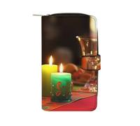 QMNRTK Colorful Candles Portefeuille fin à deux volets en cuir véritable minimaliste avec poche avant pour homme et femme 19,7 x 11 x 3,5 cm, Style :, 19.7x11x3.5cm