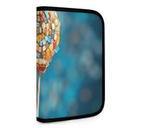 QMNRTK Colorful Candy Portefeuille compact multifonction pour carte de crédit avec fermeture éclair - Blocage RFID - Portefeuille à deux volets pour homme et femme - Style - Taille unique, Style :,