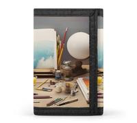 QMNRTK Creative Desk Portefeuille à triple pli, portefeuille fin personnalisé gravé RFID pour homme et femme, style, taille unique, Style :, Taille unique