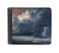 QMNRTK Dark Cloud - Portefeuille à deux volets en cuir pour homme et femme, blocage RFID, capacité supplémentaire, coutures ultra résistantes, portefeuille fin avec 8 emplacements pour cartes, style,