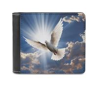 QMNRTK Dove - Portefeuille à deux volets en cuir pour homme et femme, blocage RFID, capacité supplémentaire, coutures ultra résistantes, portefeuille fin avec 8 emplacements pour cartes, style, taille