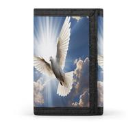 QMNRTK Dove - Portefeuille fin à triple pli, portefeuille fin personnalisé gravé avec blocage RFID pour homme et femme, style, taille unique, Style :, Taille unique