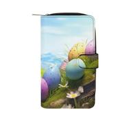 QMNRTK Eggs Spring Portefeuille fin à deux volets en cuir véritable minimaliste avec poche avant pour homme et femme 19,7 x 11 x 3,5 cm, Style :, 19.7x11x3.5cm