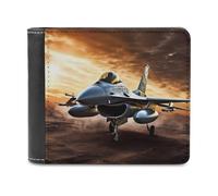 QMNRTK Falcon Fighter Portefeuille en cuir à deux volets pour homme et femme, blocage RFID, capacité supplémentaire, coutures ultra résistantes, avec 8 emplacements pour cartes, style, taille unique,