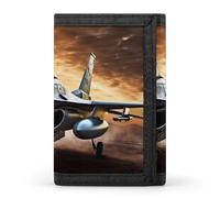 QMNRTK Falcon Fighter Portefeuille fin à triple volet personnalisé gravé RFID pour homme et femme, style, taille unique, Style :, Taille unique