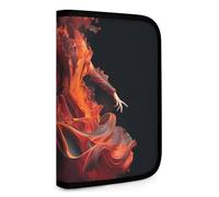 QMNRTK Fire Dancer Portefeuille compact multifonction avec porte-cartes de crédit et fermeture éclair en cuir avec blocage RFID pour homme et femme, style, taille unique, Style :, Taille unique