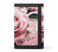QMNRTK Floral3 Portefeuille fin à triple pli personnalisé gravé RFID pour homme et femme, style, taille unique, Style :, Taille unique