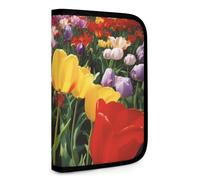 QMNRTK FlowerGarden Portefeuille compact multifonctionnel pour carte de crédit avec fermeture éclair - Blocage RFID - Portefeuille à deux volets pour homme et femme - Style - Taille unique, Style :,