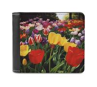 QMNRTK FlowerGarden - Portefeuille en cuir à deux volets pour homme et femme, blocage RFID, capacité supplémentaire, coutures ultra résistantes, portefeuille fin avec 8 emplacements pour cartes,