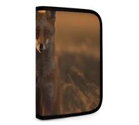QMNRTK Fox at Sunset - Portefeuille compact multifonctionnel avec porte-cartes de crédit et fermeture éclair en cuir avec blocage RFID pour homme et femme, style, taille unique, Style :, Taille unique
