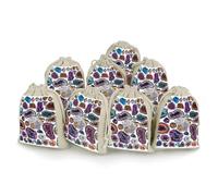 QMNRTK Geodes And Rocks Lot de 8 sacs vides en mousseline avec cordon de serrage en coton réutilisables et lavables pour herbes, épices, bonbons, savon, bijoux, cadeaux de mariage