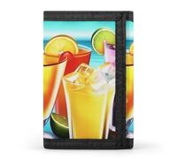 QMNRTK Happy Hour - Portefeuille fin à triple pli, portefeuille fin personnalisé gravé RFID pour homme et femme, style, taille unique, Style :, Taille unique