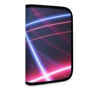 QMNRTK Laser Line Portefeuille compact multifonction pour carte de crédit avec fermeture éclair et blocage RFID pour homme et femme, style, taille unique, Style :, Taille unique