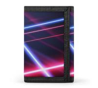 QMNRTK Laser Line - Portefeuille fin à triple pli, portefeuille fin personnalisé gravé avec blocage RFID pour homme et femme, style, taille unique, Style :, Taille unique