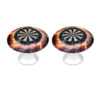 QMNRTK Lot de 2 boutons d'armoire pour cible de fléchettes, boutons de tiroir, de commode, d'armoire de cuisine, de salle de bain, d'armoire de salle de bain