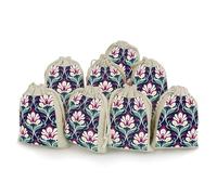 QMNRTK Lot de 8 petits sacs vides en mousseline avec cordon de serrage - Réutilisables et lavables - Pour herbes, épices, bonbons, savon, bijoux, cadeaux de mariage - Gris et magenta