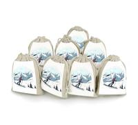 QMNRTK Lot de 8 petits sacs vides en mousseline de coton avec cordon de serrage - Réutilisables et lavables - Pour herbes, épices, bonbons, savon, bijoux, cadeaux de mariage