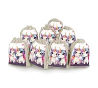 QMNRTK Lot de 8 sacs en mousseline avec cordon de serrage - Réutilisables et lavables - Pour herbes, épices, bonbons, savon, bijoux, cadeaux de mariage