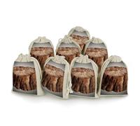 QMNRTK Lot de 8 sacs en mousseline avec cordon de serrage - Réutilisables et lavables - Pour herbes, épices, bonbons, savon, bijoux, cadeaux de mariage