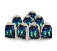 QMNRTK Lot de 8 sacs en mousseline phosphorescents avec cordon de serrage - Réutilisables et lavables - Pour herbes, épices, bonbons, savon, bijoux, cadeaux de mariage