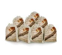 QMNRTK Lot de 8 sacs vides en mousseline avec cordon de serrage en coton réutilisables et lavables pour herbes, épices, bonbons, savon, bijoux, cadeaux de mariage