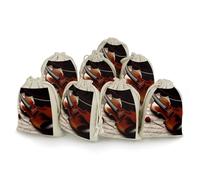 QMNRTK Lot de 8 sacs vides en mousseline avec cordon de serrage pour partitions de violon, sacs réutilisables et lavables en coton pour herbes, épices, bonbons, savon, bijoux, cadeaux de mariage