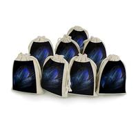QMNRTK Lot de 8 sacs vides en mousseline avec cordon de serrage - Réutilisables et lavables - Pour herbes, épices, bonbons, savon, bijoux, cadeaux de mariage