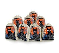 QMNRTK Lot de 8 sacs vides en mousseline avec cordon de serrage - Réutilisables et lavables - Pour herbes, épices, bonbons, savon, bijoux, cadeaux de mariage