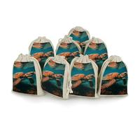 QMNRTK Lot de 8 sacs vides en mousseline de coton avec cordon de serrage - Réutilisables et lavables - Pour herbes, épices, bonbons, savon, bijoux, cadeaux de mariage