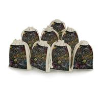 QMNRTK Lot de 8 sacs vides en mousseline de coton avec cordon de serrage - Réutilisables et lavables - Pour herbes, épices, bonbons, savon, bijoux, cadeaux de mariage
