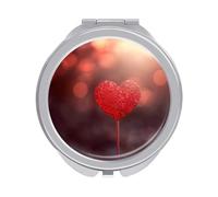 QMNRTK Miroir de poche rond lumineux grossissant pour sac à main, miroir de maquillage de voyage avec grossissement 30x/1x pour femme