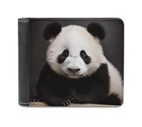 QMNRTK Panda Star Portefeuille à deux volets en cuir pour homme et femme, blocage RFID, capacité supplémentaire, coutures ultra résistantes, portefeuille fin avec 8 emplacements pour cartes, style,