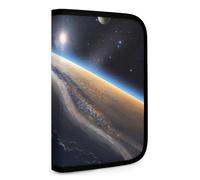 QMNRTK Planet Portefeuille compact multifonctionnel pour carte de crédit avec fermeture éclair et blocage RFID pour homme et femme, style, taille unique, Style :, Taille unique