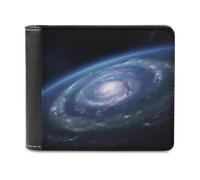 QMNRTK Planet5 - Portefeuille en cuir à deux volets pour homme et femme, blocage RFID, capacité supplémentaire, coutures ultra résistantes, avec 8 emplacements pour cartes, style, taille unique, Style