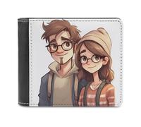 QMNRTK Portefeuille à deux volets en cuir pour homme et femme avec blocage RFID, capacité supplémentaire, coutures ultra résistantes, portefeuille fin avec 8 emplacements pour cartes, style, taille