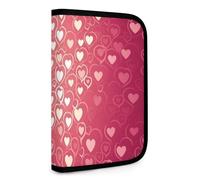 QMNRTK Portefeuille compact multifonction à motif cœur pour carte de crédit, portefeuille en cuir avec fermeture éclair, blocage RFID, portefeuille à deux volets pour homme et femme, style, taille