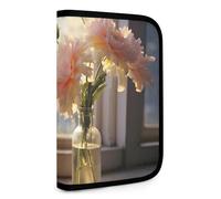 QMNRTK Portefeuille compact multifonction à motif floral avec fermeture éclair - Portefeuille en cuir à deux volets pour homme et femme - Style - Taille unique, Style :, Taille unique