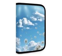 QMNRTK Portefeuille compact multifonction avec fermeture éclair - Portefeuille en cuir avec blocage RFID - Portefeuille à deux volets pour homme et femme - Style paysage - Taille unique, Style :,