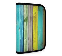 QMNRTK Portefeuille compact multifonction en bois coloré avec fermeture éclair - Portefeuille à deux volets pour homme et femme - Style - Taille unique, Style :, Taille unique