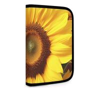 QMNRTK Portefeuille compact multifonction en cuir avec fermeture éclair et blocage RFID pour homme et femme, style tournesol jaune, Style :, Taille unique