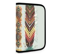 QMNRTK Portefeuille compact multifonction en cuir avec fermeture éclair et blocage RFID pour homme et femme, style bohème, taille unique, Style :, Taille unique