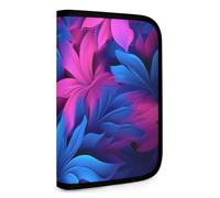 QMNRTK Portefeuille compact multifonction en cuir avec fermeture éclair et blocage RFID pour homme et femme, bleu, taille unique, Style :, Taille unique