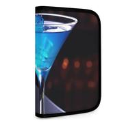 QMNRTK Portefeuille compact multifonctionnel pour cocktail - Porte-cartes de crédit - Portefeuille en cuir avec fermeture éclair - Blocage RFID - Portefeuille à deux volets pour homme et femme - Style