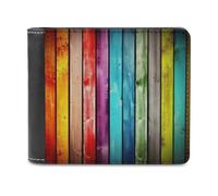 QMNRTK Portefeuille en cuir coloré à deux volets pour homme et femme, blocage RFID, capacité supplémentaire, coutures ultra résistantes, portefeuille fin avec 8 emplacements pour cartes, style, taille