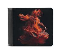 QMNRTK Portefeuille en cuir Fire Dancer à deux volets pour homme et femme, blocage RFID, capacité supplémentaire, coutures ultra résistantes, portefeuille fin avec 8 emplacements pour cartes, style,