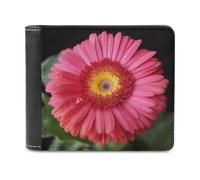 QMNRTK Portefeuille en cuir Gerbera à deux volets pour homme et femme, blocage RFID, capacité supplémentaire, coutures ultra résistantes, portefeuille fin avec 8 emplacements pour cartes, style,