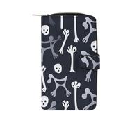 QMNRTK Portefeuille fin à deux volets en cuir véritable minimaliste avec poche avant pour homme et femme, style os, 19,7 x 11 x 3,5 cm, Style :, 19.7x11x3.5cm