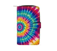 QMNRTK Portefeuille fin à deux volets en cuir véritable minimaliste avec poche avant pour homme et femme, style Tie Dye, 19,7 x 11 x 3,5 cm, Style :, 19.7x11x3.5cm