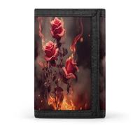 QMNRTK Portefeuille fin à triple pli avec gravure RFID pour homme et femme, style, taille unique, Style :, Taille unique