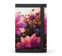 QMNRTK Portefeuille fin à triple pli avec motif floral - Personnalisable - Avec blocage RFID - Pour homme et femme - Style - Taille unique, Style :, Taille unique